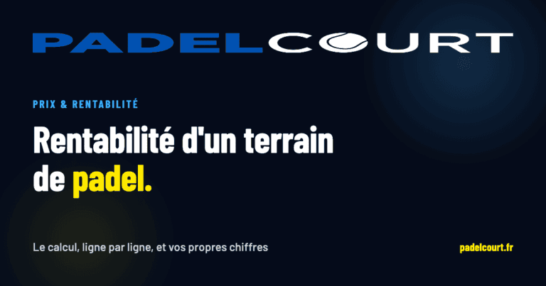 Rentabilité d'un terrain de padel : le calcul, par Padelcourt